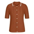 Fznquz Dress Shirts for Men Brown Button Down Short Sleeve Collared