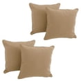 thumbnail image 3 of Blazing Needles 18-inch Double-corded Solid Twill Square Throw Pillows with Inserts (Set of 4), 3 of 3