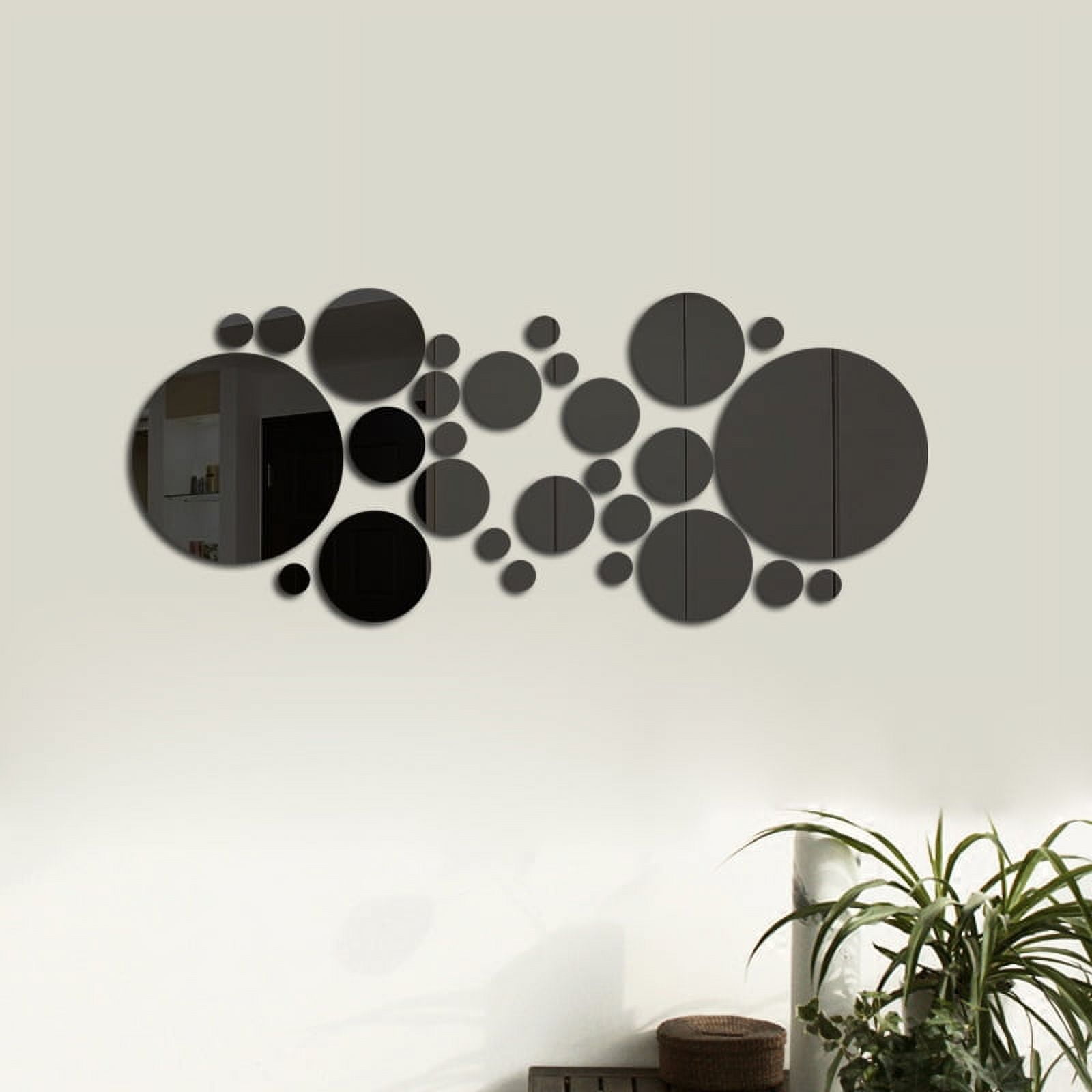 Holibanna Vinilo Decorativo Realista Pegatinas Muro Estético Etiqueta De La Pared De Calcomanías De Pared De Polivinilo Negro 12 Piezas X 4