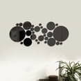 thumbnail image 2 of 30PCS Mirror Wall Decals Round Circle Wall Stickers Removable Acrylic Decorative Mirror DIY Home Decorations, 2 of 8