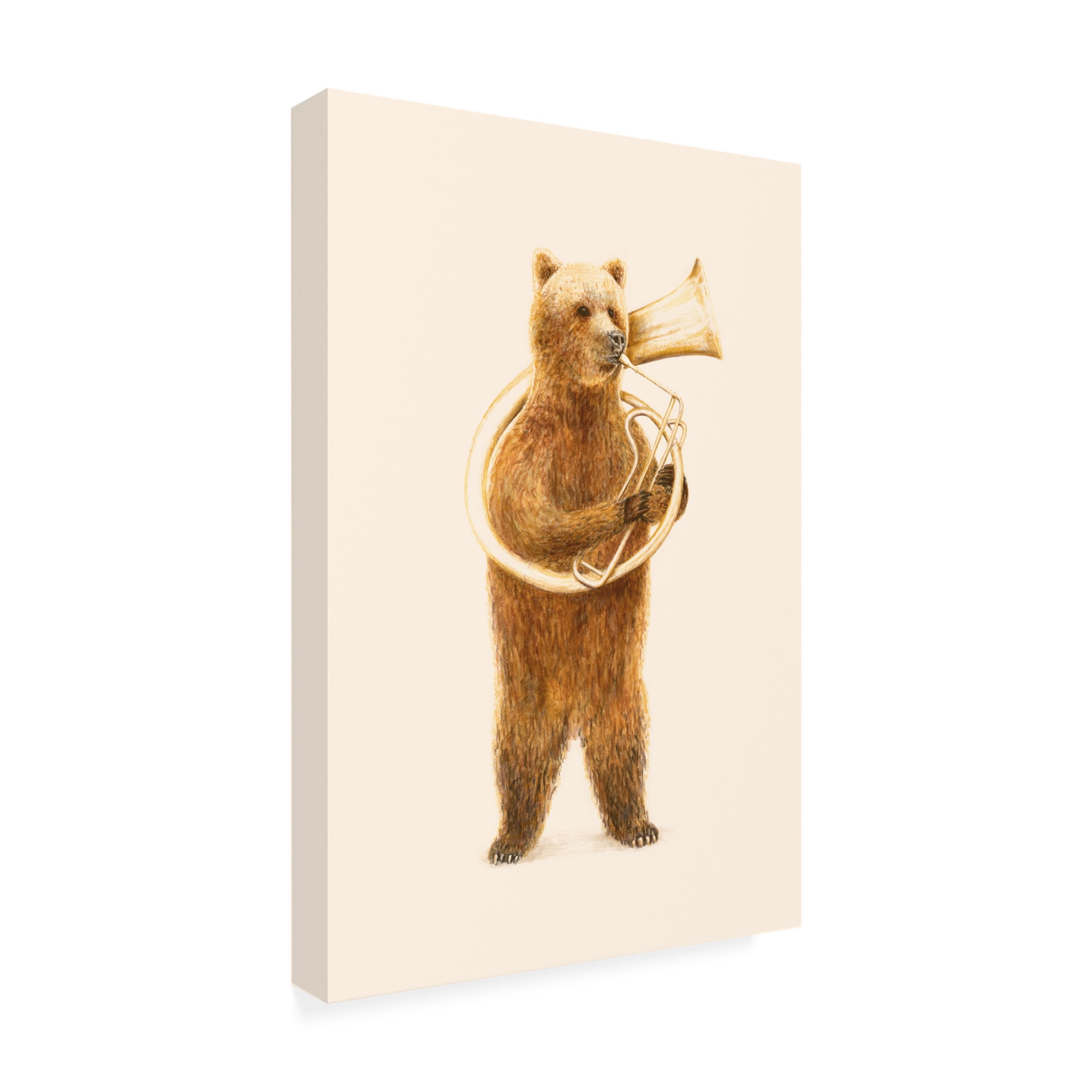 Trademark Fine Art Florent Bodart  The Bear and His Helicon Canvas Wall Art
