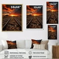 thumbnail image 4 of Designart "Sunset Over Train Tracks I" Train Floater Framed Canvas Prints, 4 of 5