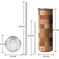 thumbnail image 5 of 20oz Fall Pumpkins Skinny Tumblers Stainless Steel Tumbler with Lid and Straw,Vacuum Insulated Double Wall Travel Tumbler Cups with Cleaning Brush for Coffee,Tea, 5 of 6