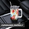 thumbnail image 7 of Flower Design 40 Oz Tumbler with Handle and Straw, Pioneer Flower Woman Stainless Steel Double Walled Vacuum Insulated Cup, Cute Anniversary Wedding Birthday Gifts for Women Girls (1 PC), 7 of 7