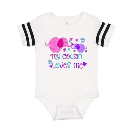 

Inktastic My Cousin Loves Me- Cute Elephants Gift Baby Boy or Baby Girl Bodysuit