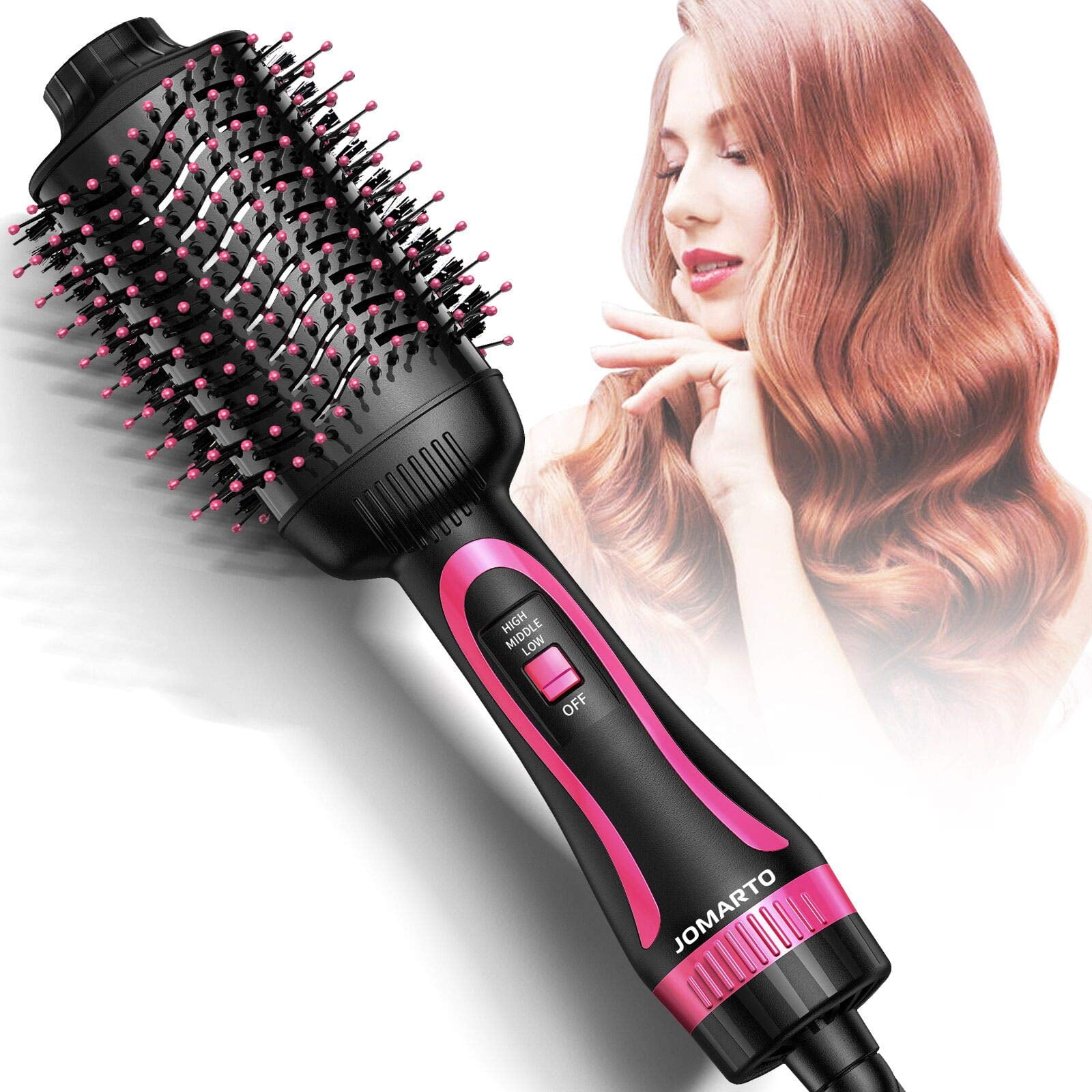 Hot Air Brush, JOMARTO Hair Dryer & Volumizer, Hair Dryer Brush, 3 in 1