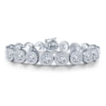 thumbnail image 4 of Lafonn Classic Sterling Silver Platinum Plated Lassire Simulated Diamond Bracelet (20.8 CTTW), 4 of 5