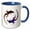 Blue/White, variant on 3drose, Beautiful Lizards in Purple Blue and Green, 11oz Mug