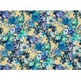 thumbnail image 2 of Zelouf Floral On Scuba  , Sewing, DIY, Crafts Fabric by the Yard, 547 Yellow/blue, 20 Yard, 2 of 2