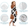 thumbnail image 7 of White Leopard Basketballs Pattern Hooded Bath Towel，50"x30" for Ages 3 To 12 Kids, Quick Dry Lightweight Soft Microfiber Hood Beach Towel Cover Up for Kids, 7 of 7