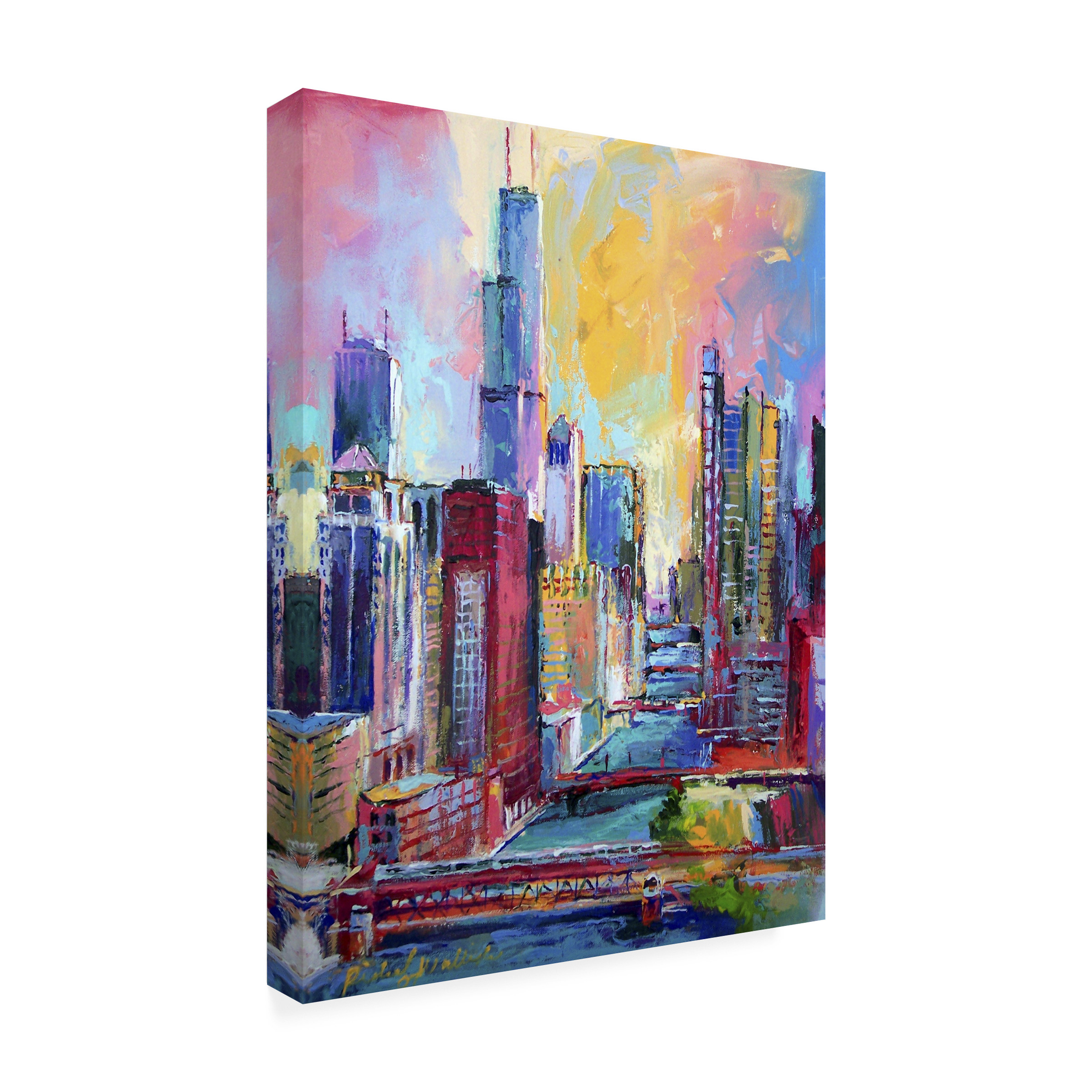 Trademark Fine Art Richard Wallich Chicago 3 Canvas Wall Art - 35x47
