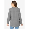 thumbnail image 2 of Woman Within Plus Size Perfect Long-Sleeve V-Neck Tunic, 2 of 5