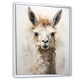 thumbnail image 2 of Designart "Portrait Of The Furry Llama I" Animals Llama Floater Framed Wall Art Living Room, 2 of 5