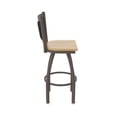 thumbnail image 4 of 870 Hadleigh 30" Swivel Bar Stool with Bronze Finish and Natural Maple Seat and Black Vinyl Back, 4 of 5