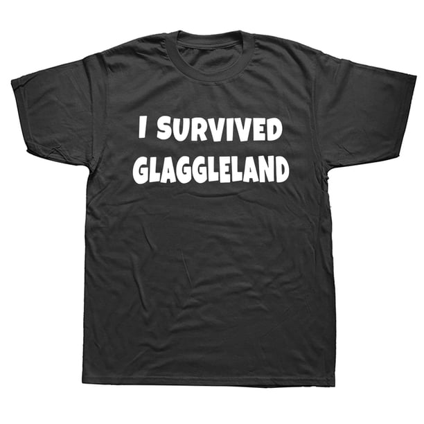 Camiseta "I Survives Glaggleland", divertida, regalo para fans del juego, manga corta, informal, algodón, unisex, talla UE, suave, cuello redondo.