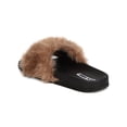 thumbnail image 3 of New Women Cape Robbin Moira-5 Furry Open Toe Slip On Flat Sandal, 3 of 5