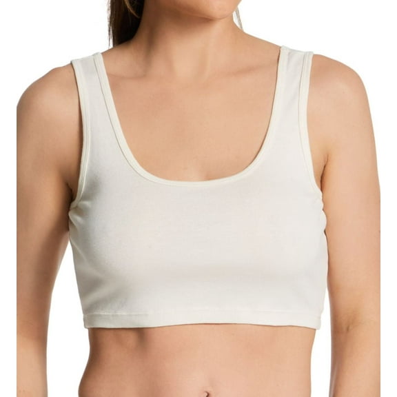 Women's Cottonique 2232 100% Organic Cotton Rib Bra Liner (Natural 7)