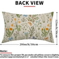 thumbnail image 3 of Spring Yellow Floral Lumbar Pillow Covers 12x20 Inch Sage Green Wild Flower Plant Butterfly Decorative Pillow Cases Vintage Seasonal Cushion Covers Farmhouse Home Decor for Sofa Couch Set of 2, 3 of 6