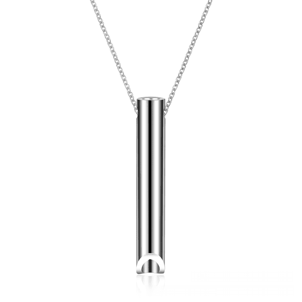 Collar con respirador de descompresión de cambio tridimensional personalizado, collar con silbato de respiración ajustable de acero inoxidable, joyería