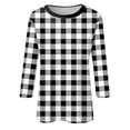 thumbnail image 5 of Black Women's Long Sleeve T-shirt, 2025 New Women'S Shoulder Seven Quarter Sleeve T Shirt Summer Women'S Top,Women's Long sleeve T-shirt XL, 5 of 5