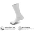 thumbnail image 3 of XINQIHANG Men's 10 Pairs Cotton Moisture Control Heavy Duty Work Boot Cushion Crew Socks, 3 of 7