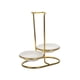 thumbnail image 1 of Soporte multifuncional para cucharas ranuradas, soporte para cucharas de pie para cocina blanco redondo doble, 1 of 9