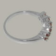 thumbnail image 4 of LBG English Made 18k White Gold Natural Pink Tourmaline Womens Eternity Ring - 33 size options - Size 5.75, 4 of 7