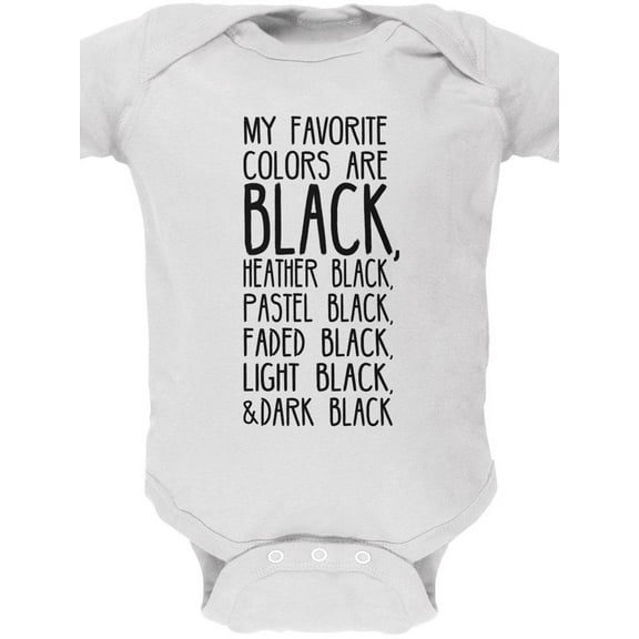 Halloween My Favorite Colors are Black Soft Baby One Piece White 3 Month