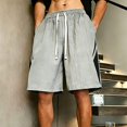 thumbnail image 2 of MYAOYI Mens Shorts Color Block Casual Shorts, Elastic Waist Drawstring Loose Fit Shorts, 2 of 6