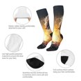 thumbnail image 3 of Rocae Red And White Flame Fox for Novelty Casual compression Socks For Women Men Contrast Color Stockings, 3 of 6