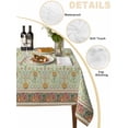 thumbnail image 5 of Vintage Boho Floral Suqare Tablecloth - 60 x 60 Inch, Ethnic Tribe Abstract Art Flowers Waterproof & StainResistant Tablecloth, Washable Oil-proof Table Cover for Dining/Party/Wedding/Camping/Buffet, 5 of 9