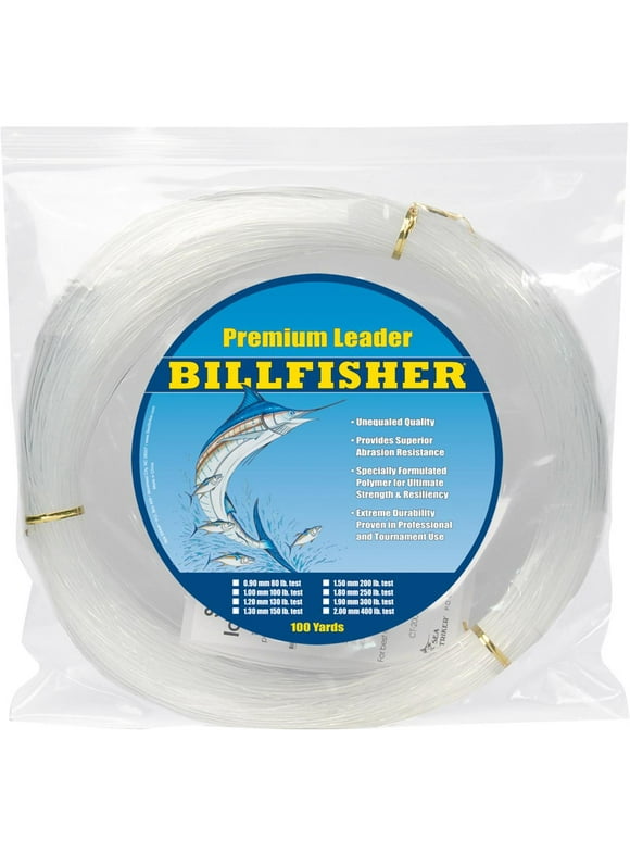 Billfisher LC100-150 Mono Fishing Leader Coil 150 lb 100 Yd Clear 1.3mm