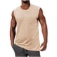 thumbnail image 1 of pstuiky Camiseta sin mangas para hombre, Blusa deportiva sin mangas con cuello redondo y estampado liso informal para hombre Chaleco de hombre xl, 1 of 5