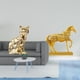 thumbnail image 2 of Majestuosa escultura de animales, adorno artesanal con figura de gato y caballo, estatua decorativa de resina para chimenea, hogar u oficina., 2 of 8