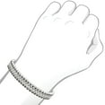 thumbnail image 4 of Mens 10K Gold White and Black Diamond Tennis Bracelet 8.5ctw (White Gold), 4 of 4