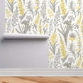 thumbnail image 3 of Main Street Peel and Stick Wallpaper Roll 20.5in x 16ft, Floral Yellow & Gray Botanical Print. Wallpaper Roll for Accent Wall, (Covers 28.18 sq. ft), 3 of 6
