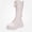Beige, variant on Women's Lace Up Mid Calf Boots Thick Sole Round Toe Side Zipper Versatile Comfort Casual Boots Size 6.5