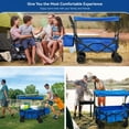 thumbnail image 5 of VECUKTY Collapsible Garden Wagon Cart with Removable Canopy Blue, 5 of 11