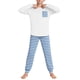 thumbnail image 4 of Conjuntos de blusa y camisa de manga larga con cuello redondo para niños y niñas de 5 a 14 años con estampado y bolsillo. Conjunto de top y pantalón de manga larga., 4 of 9