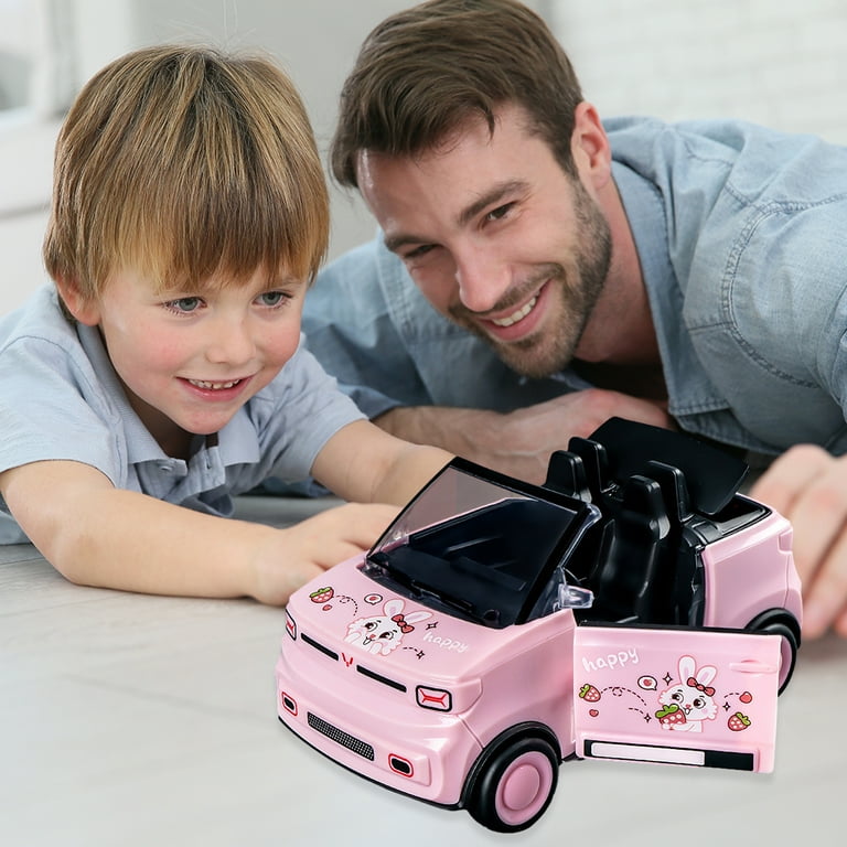 Mini Back Pull Toy Cars Funny Kids Model Car Gifts for Boys Girls (Pink)