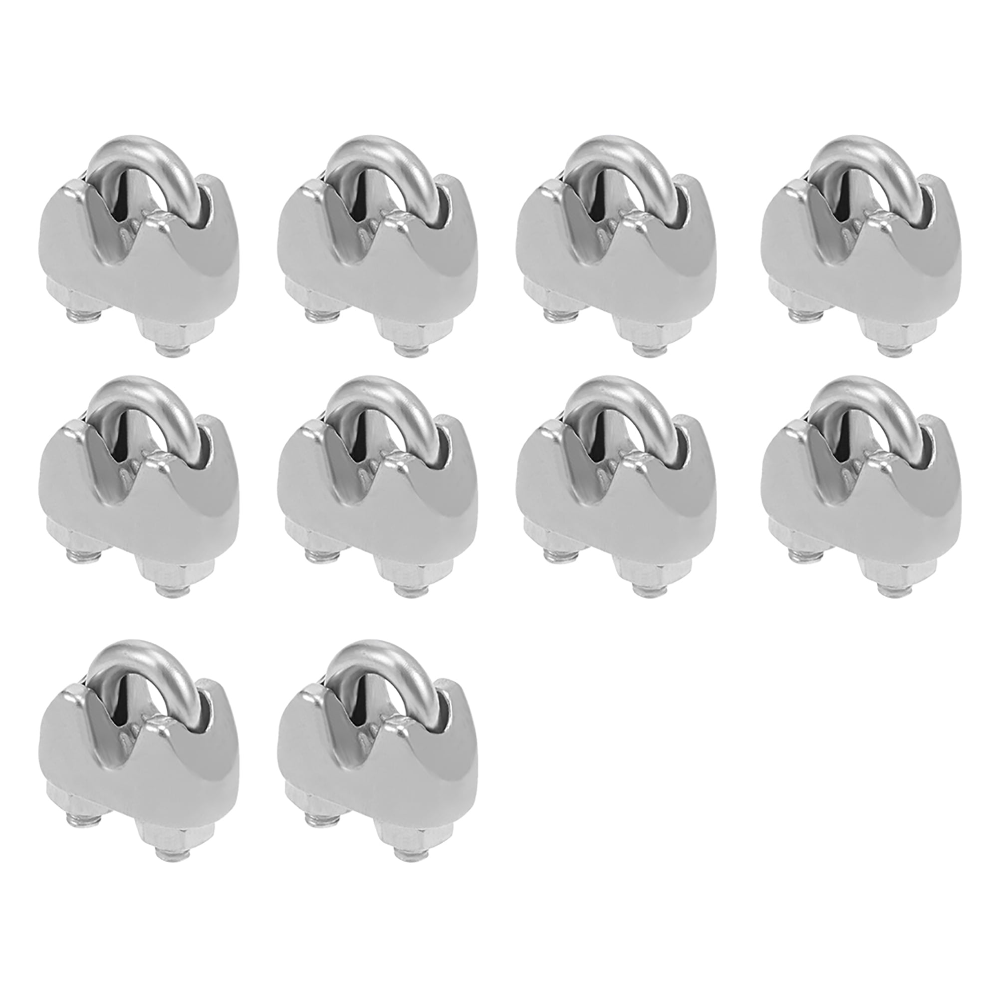 Iycorish 10pcs 2mm 1//16 Inch Stainless Steel Wire Rope Cable Clamp Fastener