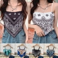 thumbnail image 6 of Ana Women Satin Tie Back Knot Spaghetti Straps Cami Tube Crop Top Sleeveless Blouse, 6 of 9