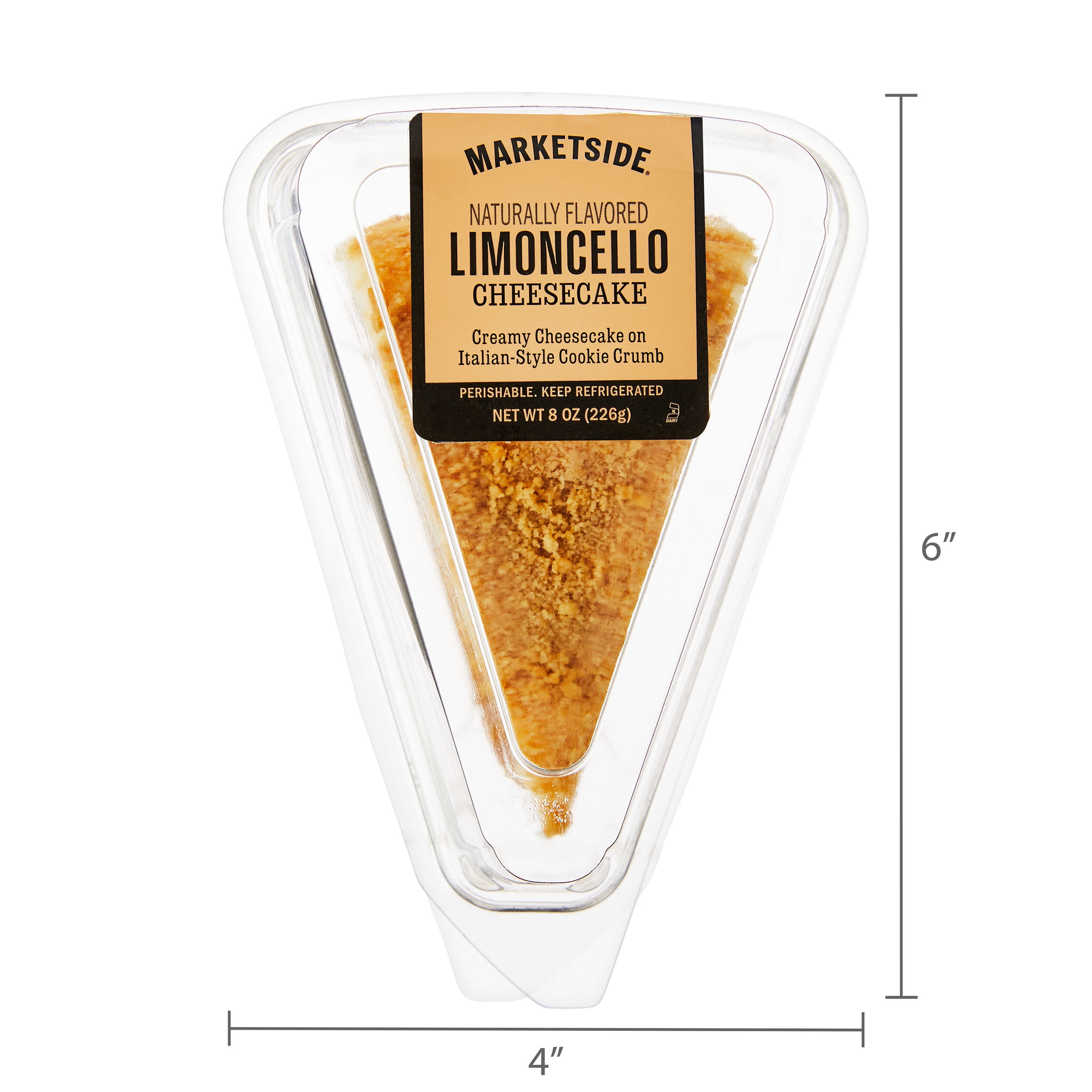 Marketside Limoncello Mega Cheesecake Slice, 8 oz (Refrigerated)