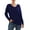 Navy, variant on Women's Casual Lightweight V Neck Batwing Sleeve Knit Top Loose Pullover Sweater Tops,Army Green S