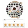 thumbnail image 6 of 15 Inch Round Placemats Set of 6, Easter Non Slip Heat Insulation PP Table Mats, Vintage Gnomes Bunny Eggs Black Buffalo Plaid Washable Place Mats for Kitchen Dining Party Table Decor, 6 of 7