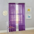 thumbnail image 2 of No. 918 Siren Voile Sheer Rod Pocket Curtain Panel, 59"x84", Purple, 2 of 6