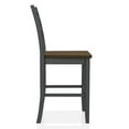 thumbnail image 3 of Furniture of America Elda Wood Counter Height Chair in Antique Gray (Set of 2), 3 of 7