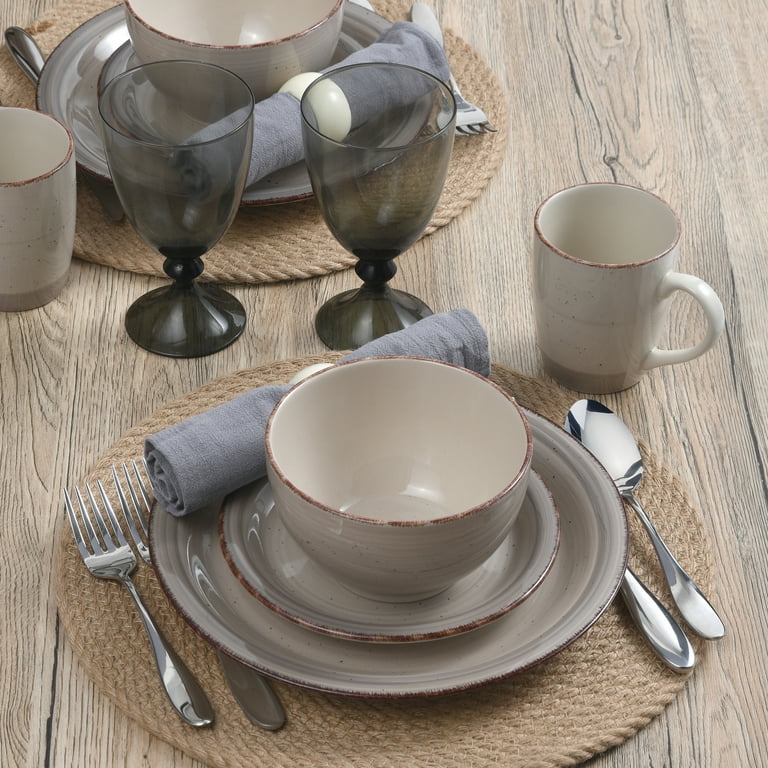 Sadie 剣セット Pfaltzgraff Sadie Stoneware 16-Piece Stone Dinner Place Settings