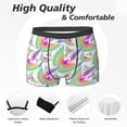 thumbnail image 2 of Men's Boxer Briefs, Colorful Flying Parrot Cute Soft Comfy Mens Underwear Boxer Briefs Breathable With Widen Waist, 2 of 7