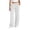 White, variant on Womens Cotton Pants for Women Boho Cropped Legging - Cuffed Hem Spring Red S